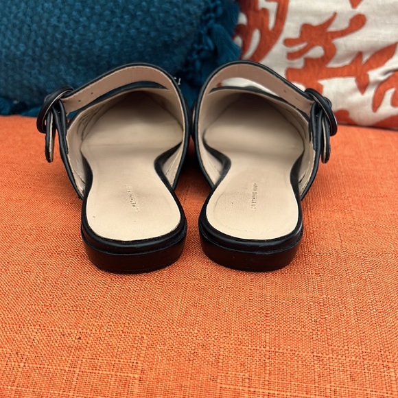 SOMETHING NAVY Woven Strap Buckle Strap Mules in Black - Picture 7 of 9